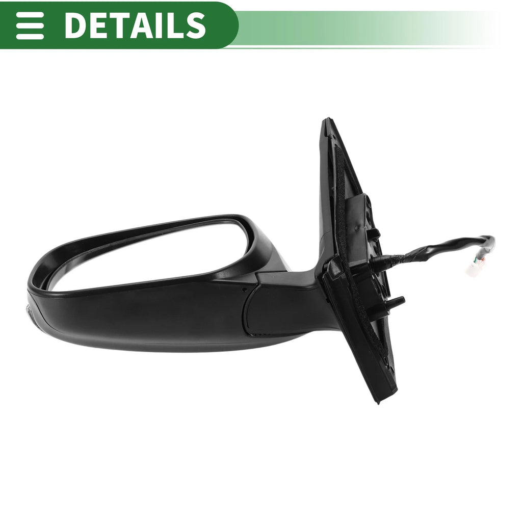 Left Side Door Mirror for Toyota RAV4 (2009–2012) Manual Folding Gloss Black