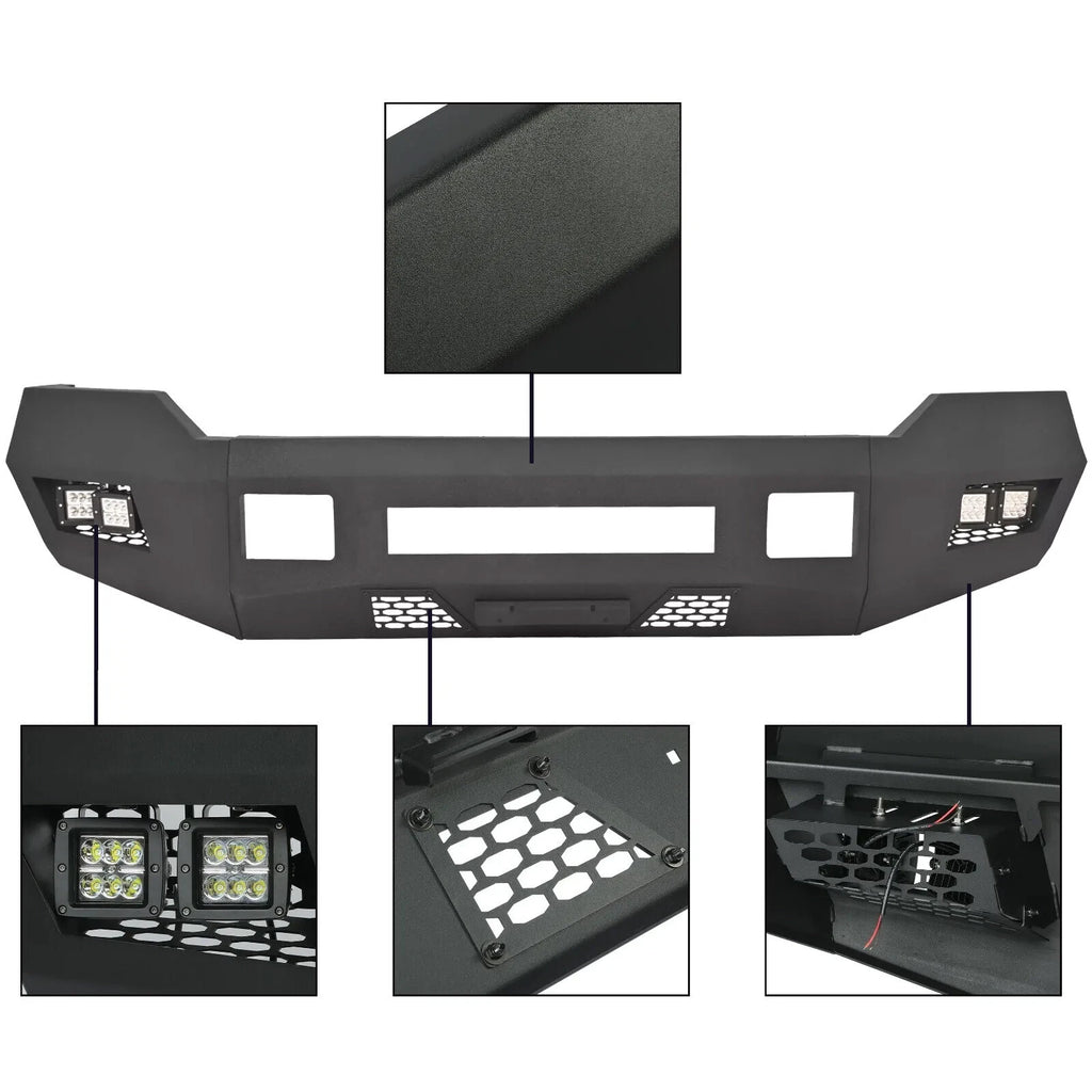 Front Bumper w/LEDs for Ford F250 F350 (2011–2016)