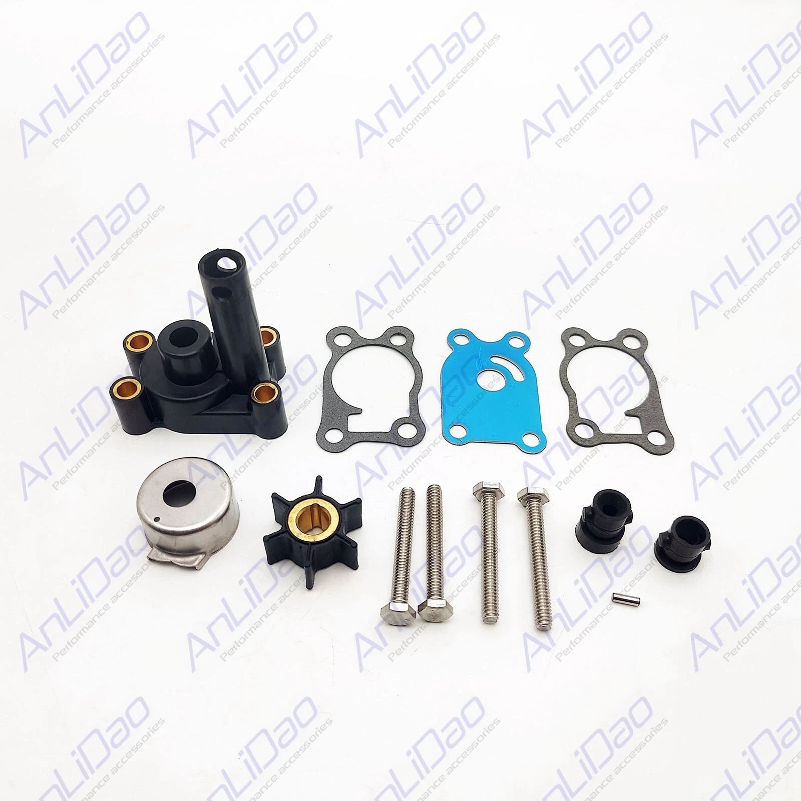 Water Pump Impeller Kit for Johnson Evinrude Outboard 4-8HP (389844, 396644)