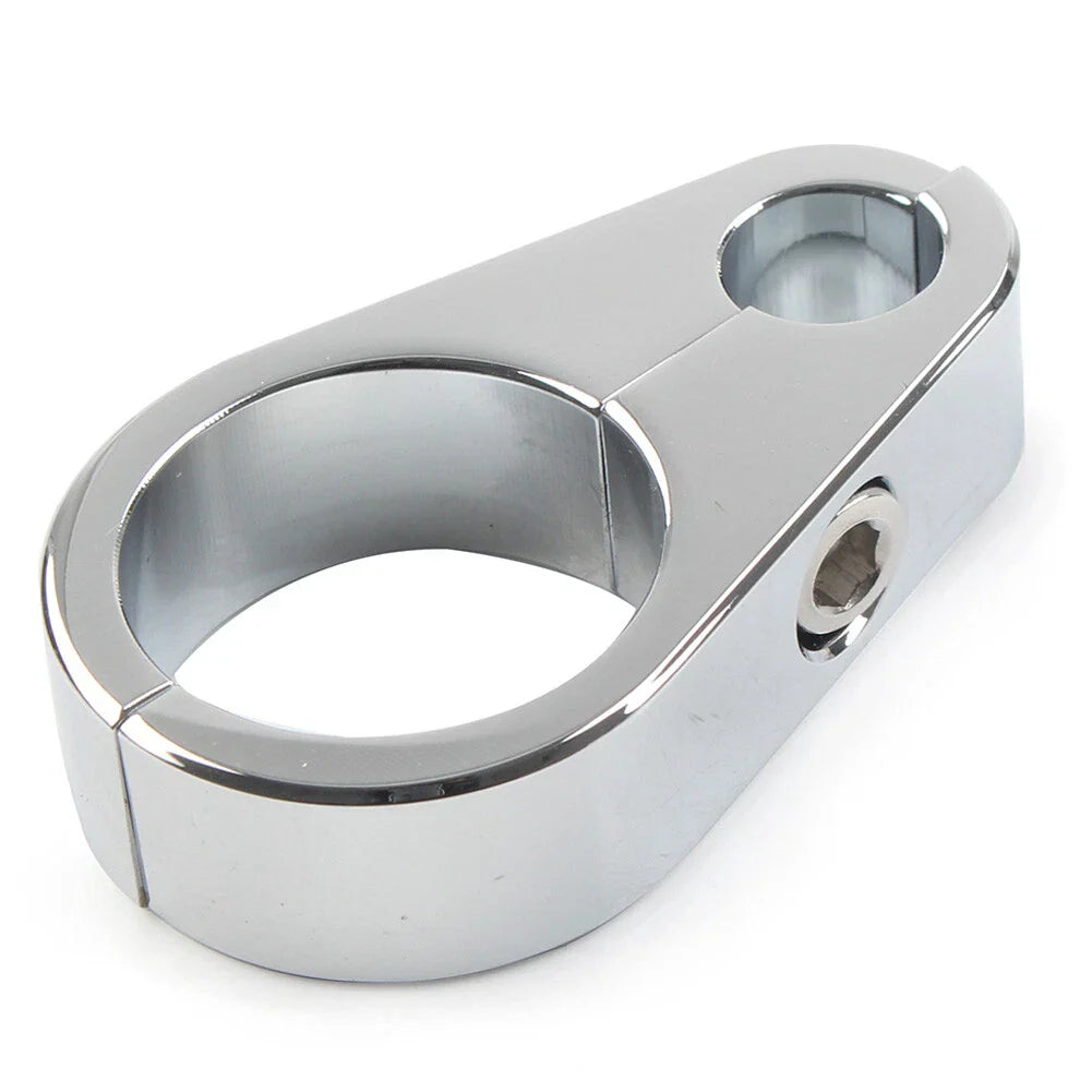 Black Brake Clutch Cable Wire Clamp Clip for Harley 1'' Handlebar