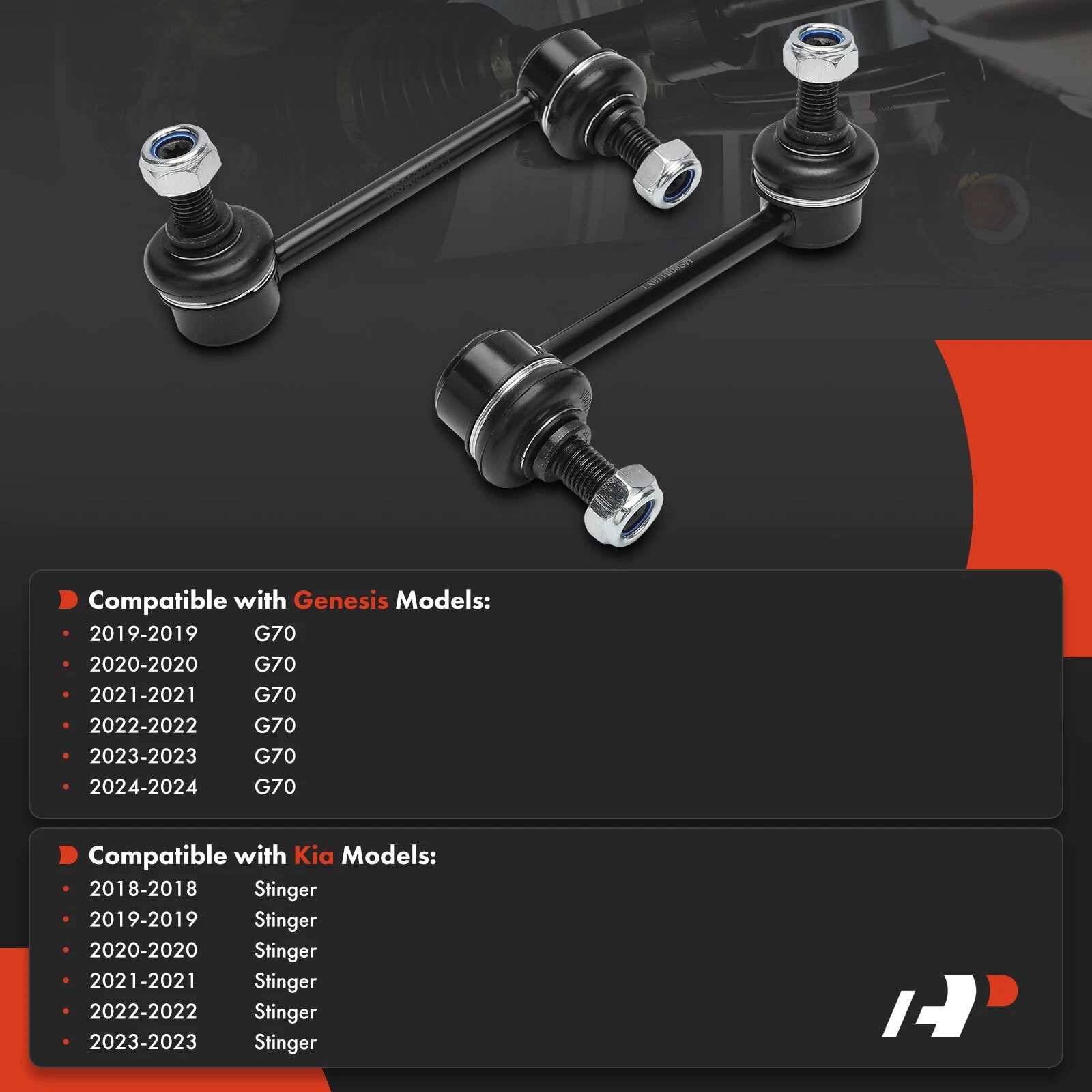 2X Rear Sway Bar Link for Kia Stinger (2018–2023) Genesis G70 (2019–2024)