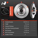Front Disc Brake Rotors for BMW 335i 335xi 335d 335i xDrive (2007–2013)