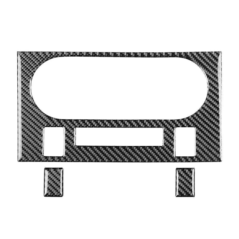 3 Pcs Carbon Fiber AC Panel Cover Trims for Dodge Challenger (2008–2014)