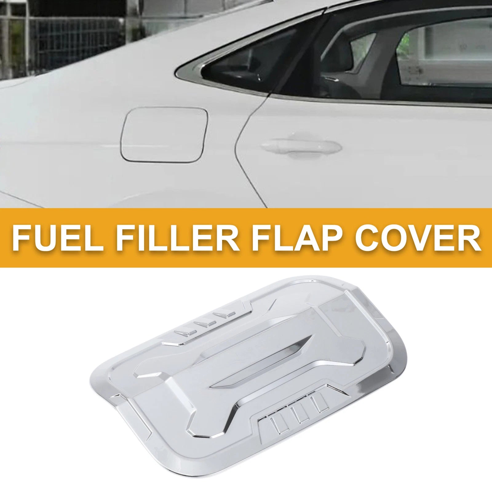 Fuel Tank Door Cap for Toyota Prado (2024–2025) Chrome Silver Tone
