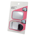 2X Adjustable Blind Spot Side Mirror Stick-On Glass for Universal Fit