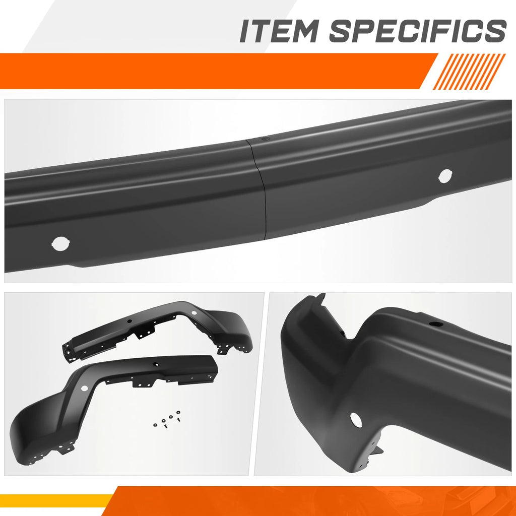 Steel Front Bumper Face Bar for Chevy Silverado 1500 (2022–2025) w/Park Sensor Holes