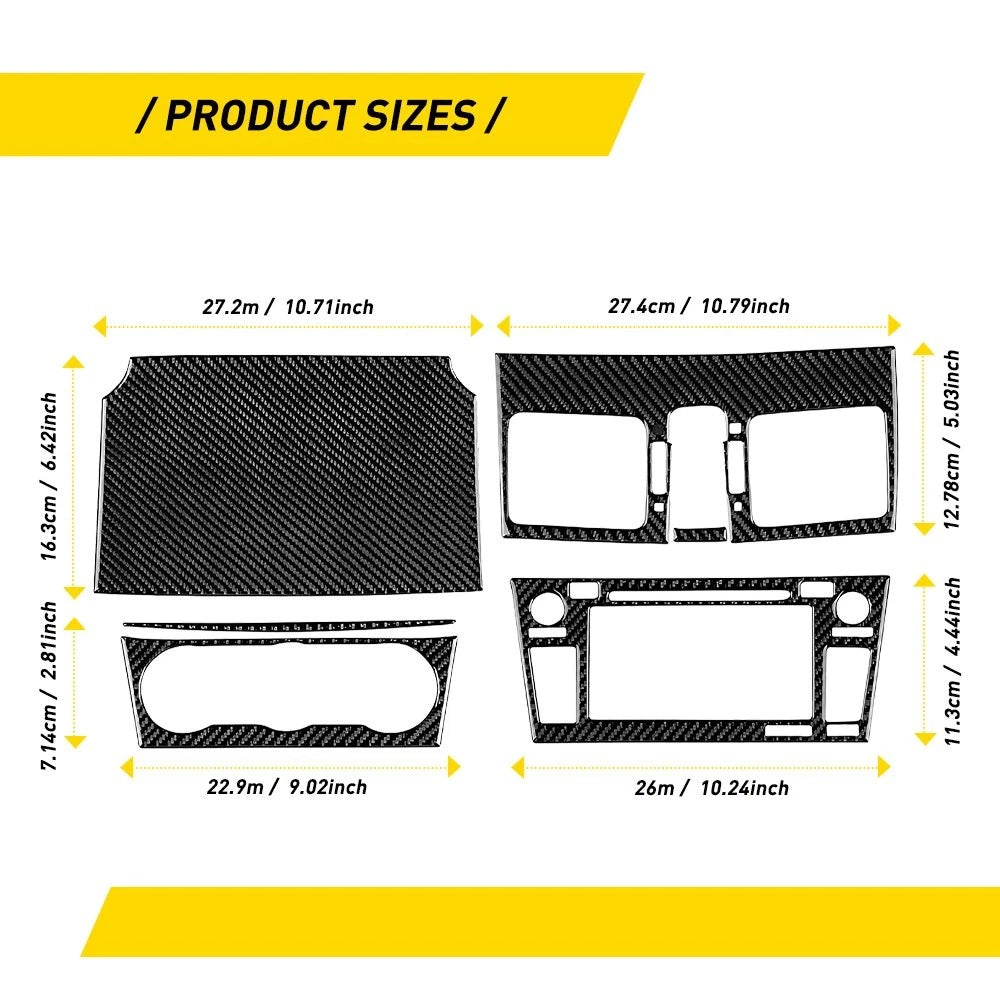 Carbon Fiber Center Control Console Sticker Trim for Subaru WRX (2015–2021)
