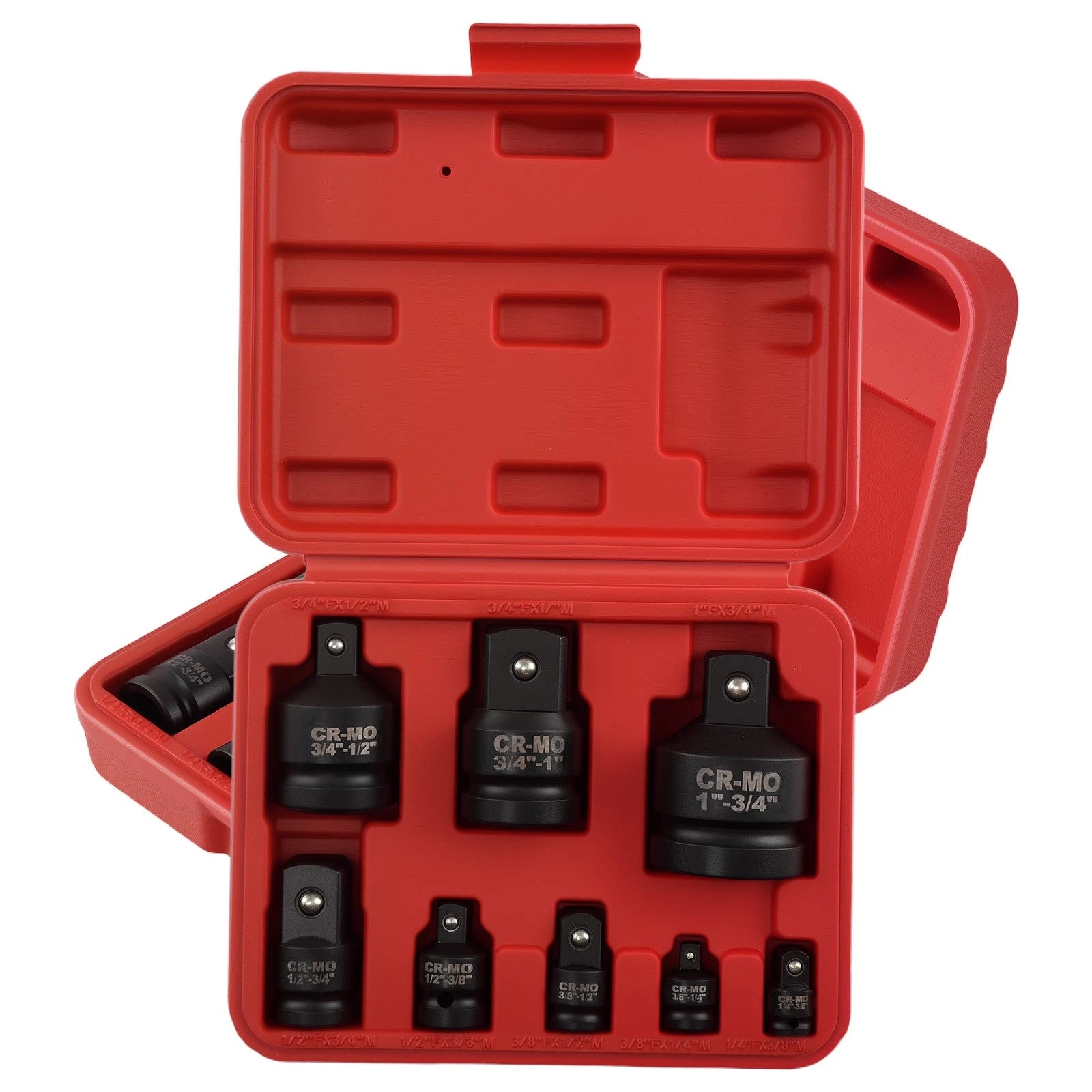 8pcs Impact Reducer Set 1/4-1in Socket Adapter Drive CR-MO Steel