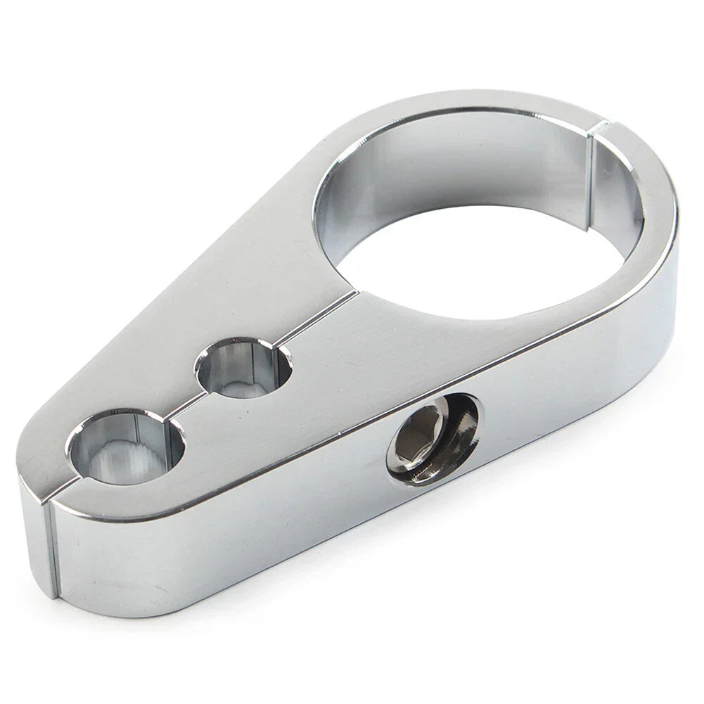 Chrome Brake Clutch Cable Wire Clamp Clip for Harley 1-1/4" Handlebar