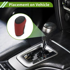 Gear Shift Knob Cover for Chevrolet Malibu (2016–2020) Black Red Faux Leather