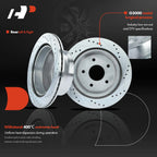 Rear Side Drilled Brake Rotors & Ceramic Pads for Chevy Blazer S10 (1995–2005)