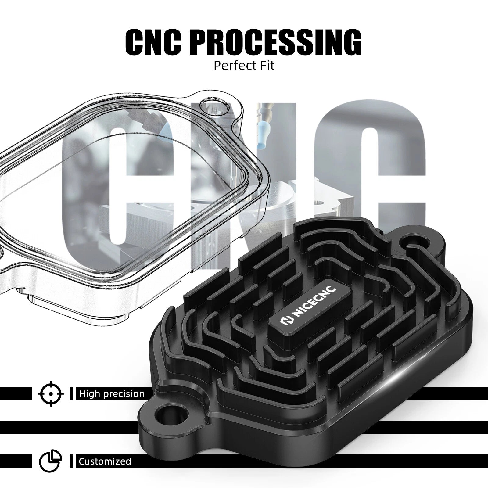 Finned Engine Valve Covers w/Ring for Suzuki DR650S DR650SE (1996–2024)