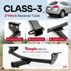 2" Trailer Hitch Receiver for Nissan Rogue (2008–2020) Rogue Select (2014–2015)