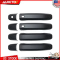 Set of 4 Matte Black Door Handle Covers for Chevy Silverado 4500-6500 HD (2020–2022)