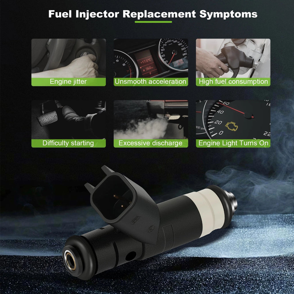 Set of 4 Fuel Injectors for Chrysler Sebring, PT Cruiser, Dodge Caravan, Neon, Stratus (2.4L)