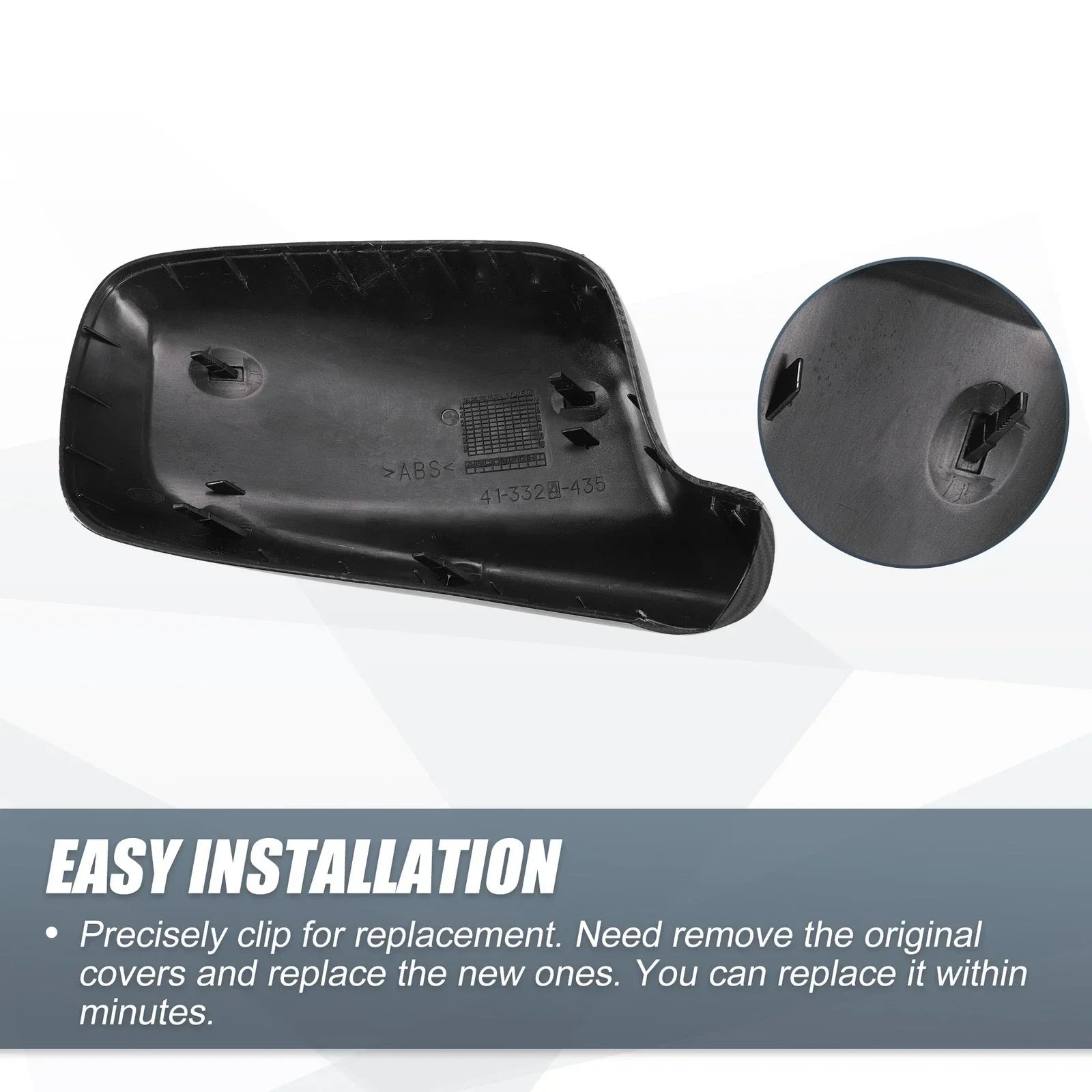 Rearview Mirror Cover Cap Black Carbon Fiber for BMW 3 Series 7 Series