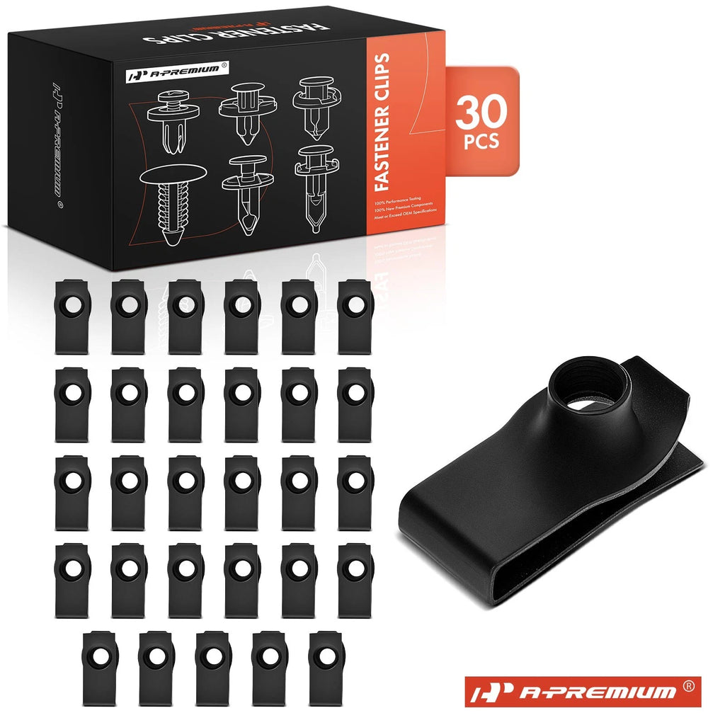 30Pcs Metal Fasteners Clips U Nuts for Ford 