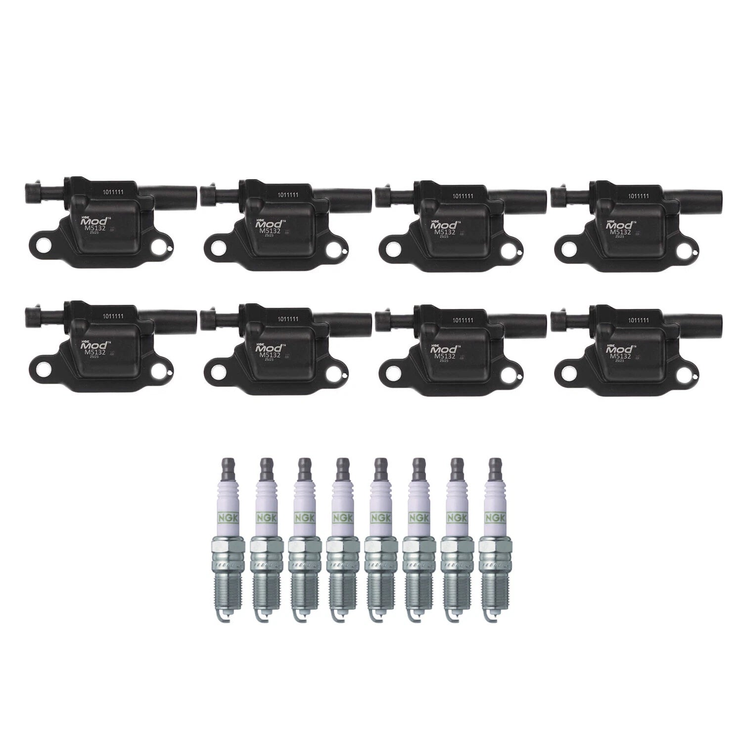 Set of 8 NGK Ignition Coils & G-Power Spark Plugs for Cadillac Chevrolet GMC V8