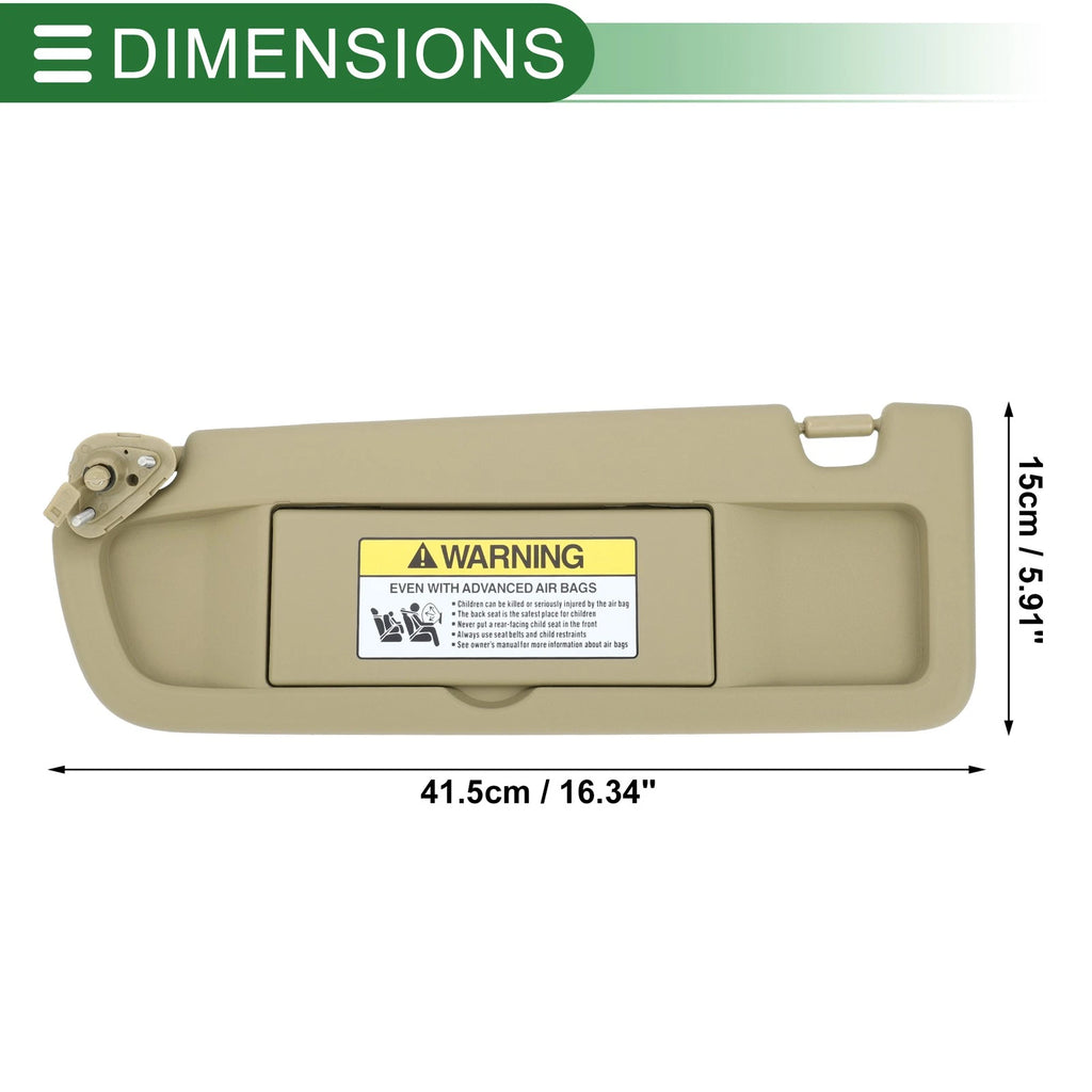 Left Driver Side Sun Visor No. 83280-SNA-A01ZB for Honda Civic (2006–2008)