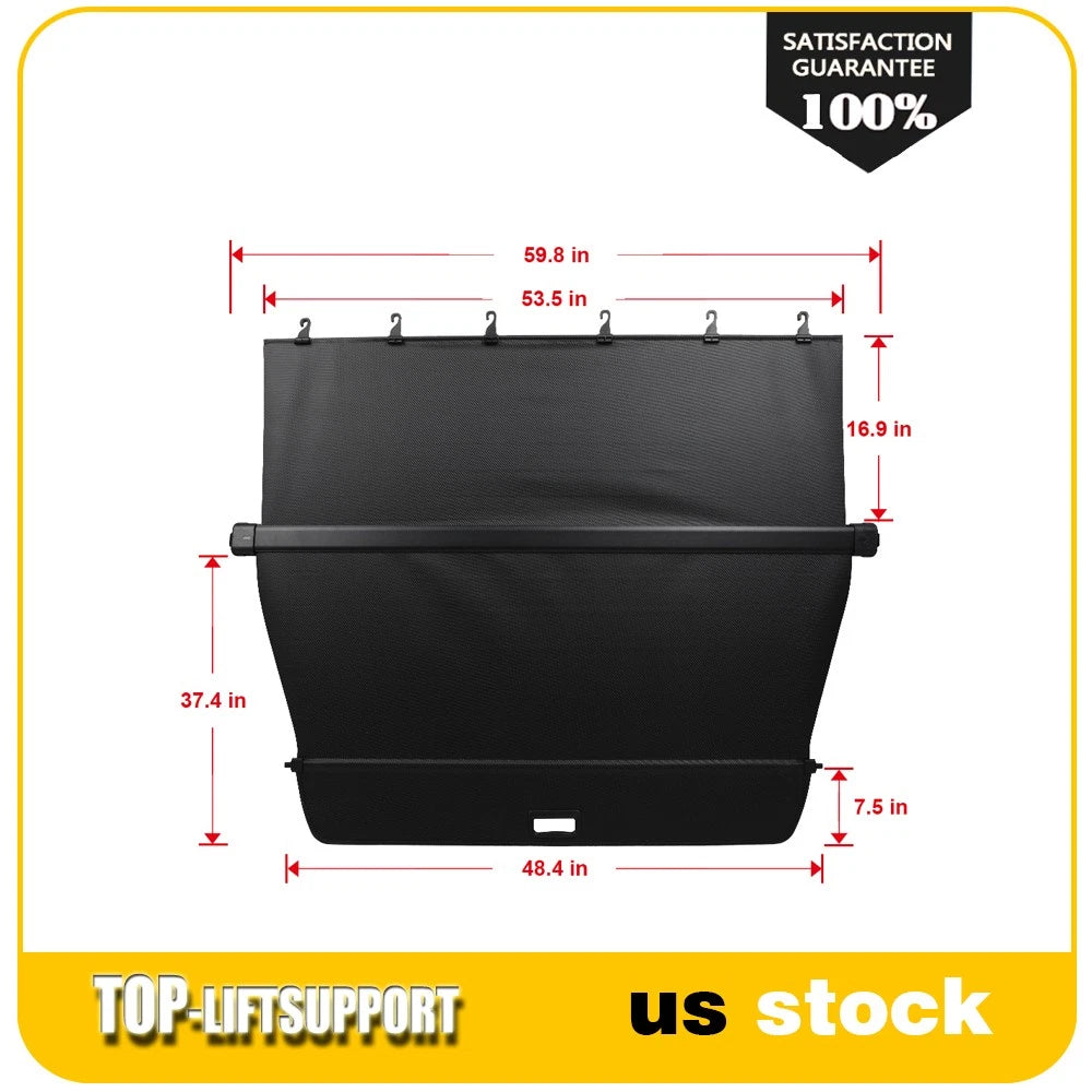 Carbon Fiber Rear Cargo Security Trunk Cover for Honda Pilot (2016–2022)