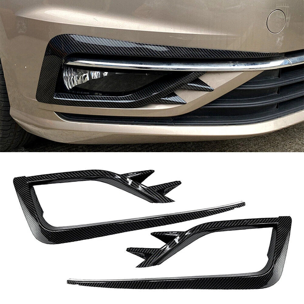 Carbon Fiber Fog Light Lamp Cover for VW Golf MK7.5 (2017–2019)