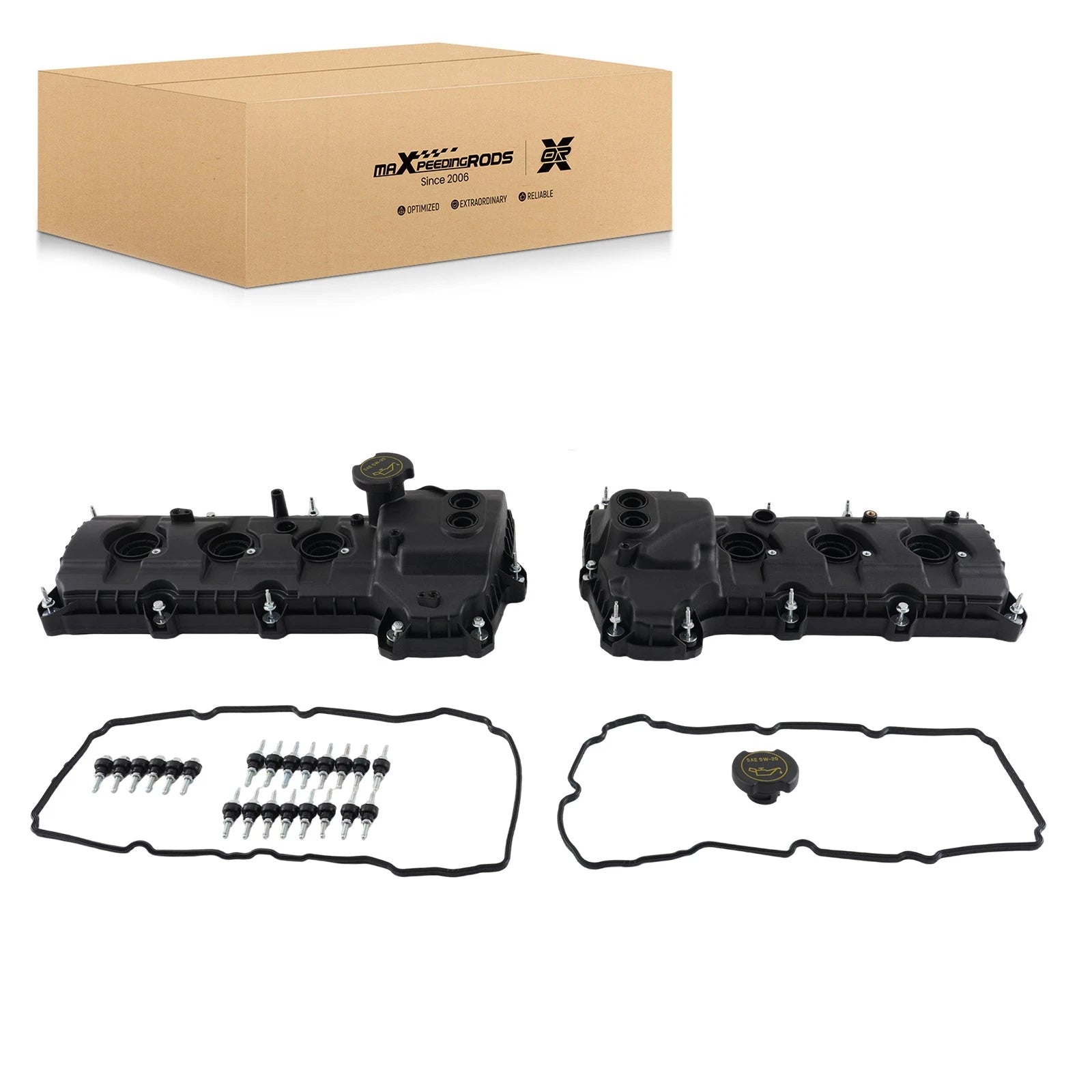 Pair Engine Valve Covers for Ford Edge Explorer F-150 Mustang (2011–2019)