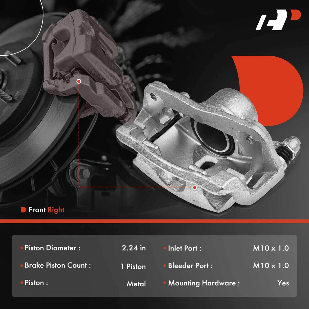 Front Passenger Brake Caliper with Bracket for Honda CR-V (2002-2004)