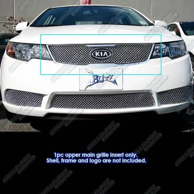 Stainless Steel Chrome Mesh Grille Insert for Kia Forte (2010–2013)