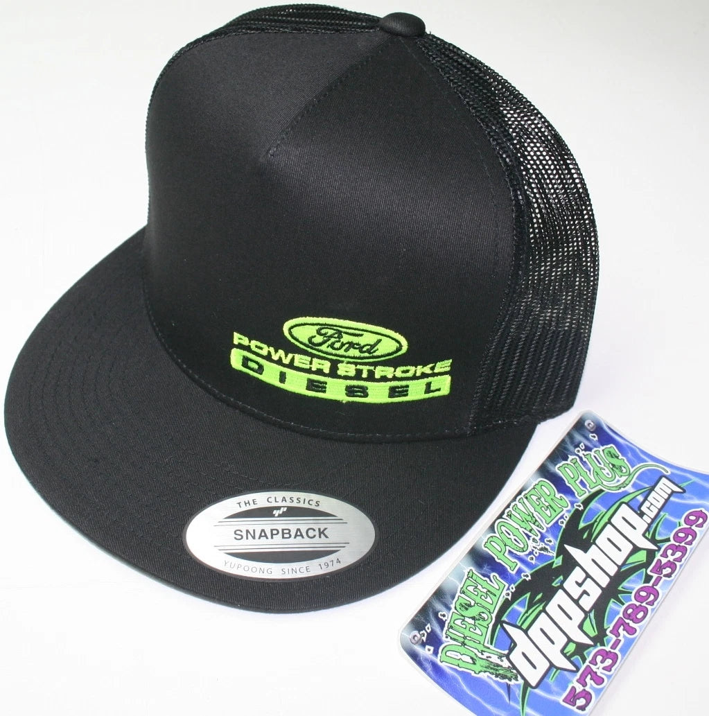 Flat Bill Snapback Hat for Ford Powerstroke Truck (Diesel)
