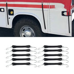 Set of 4 6" Heavy Duty Rubber Tarp Straps Tie Down Bungee Cords with Hooks