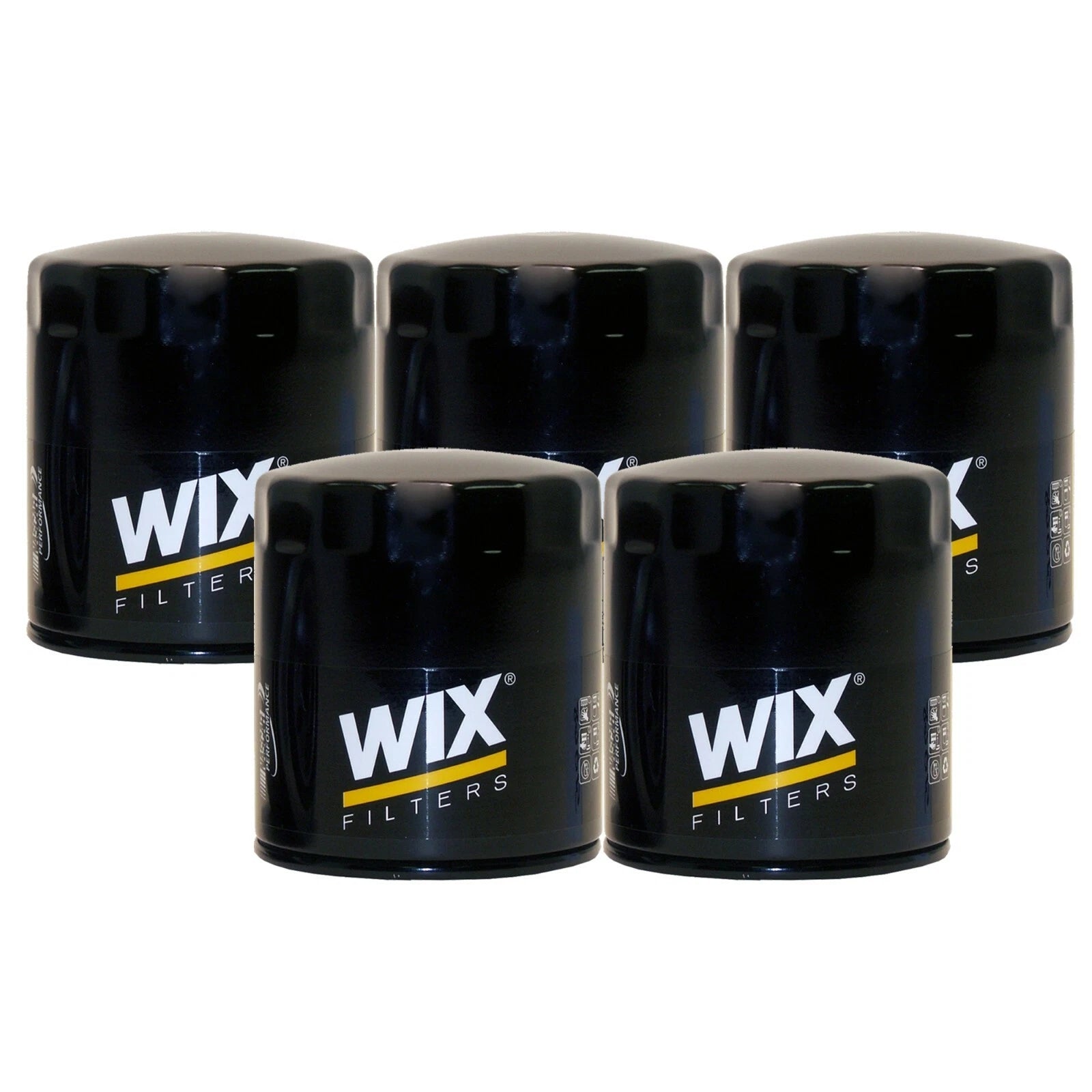 WIX Set of 5 Engine Oil Filters Spin-On for Chrysler Dodge Ford Land Rover Lotus