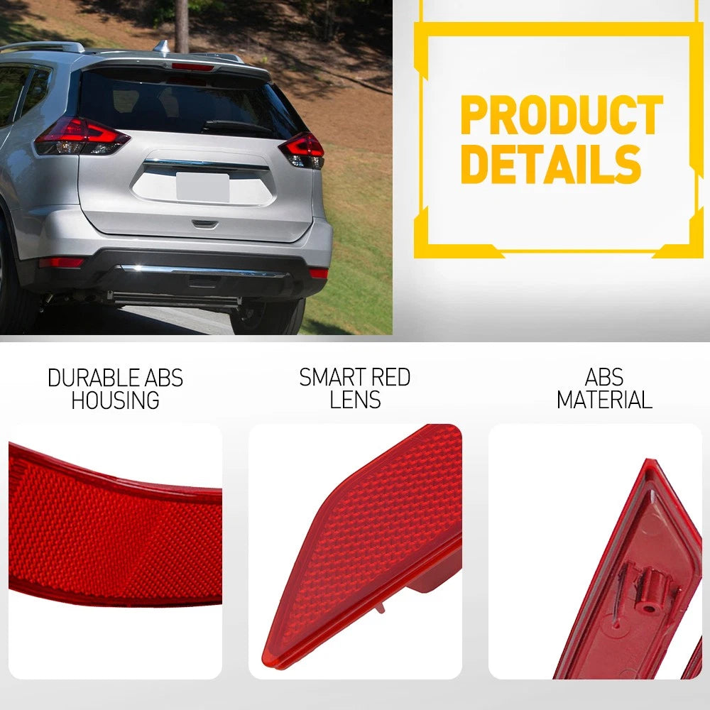 Left Rear Bumper Marker Light Reflector for Nissan Rogue (2017–2019)