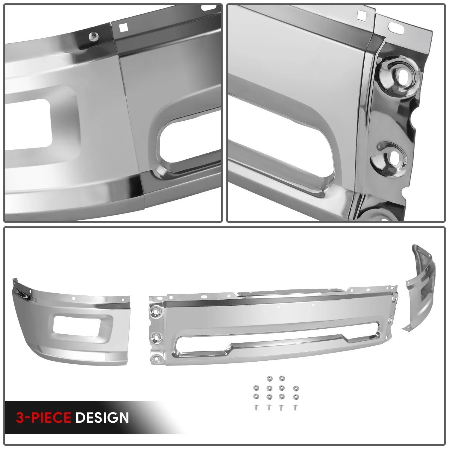 Steel Front Bumper Face Bar w/ Fog Light Holes for Dodge Ram 1500 (2009–2012)