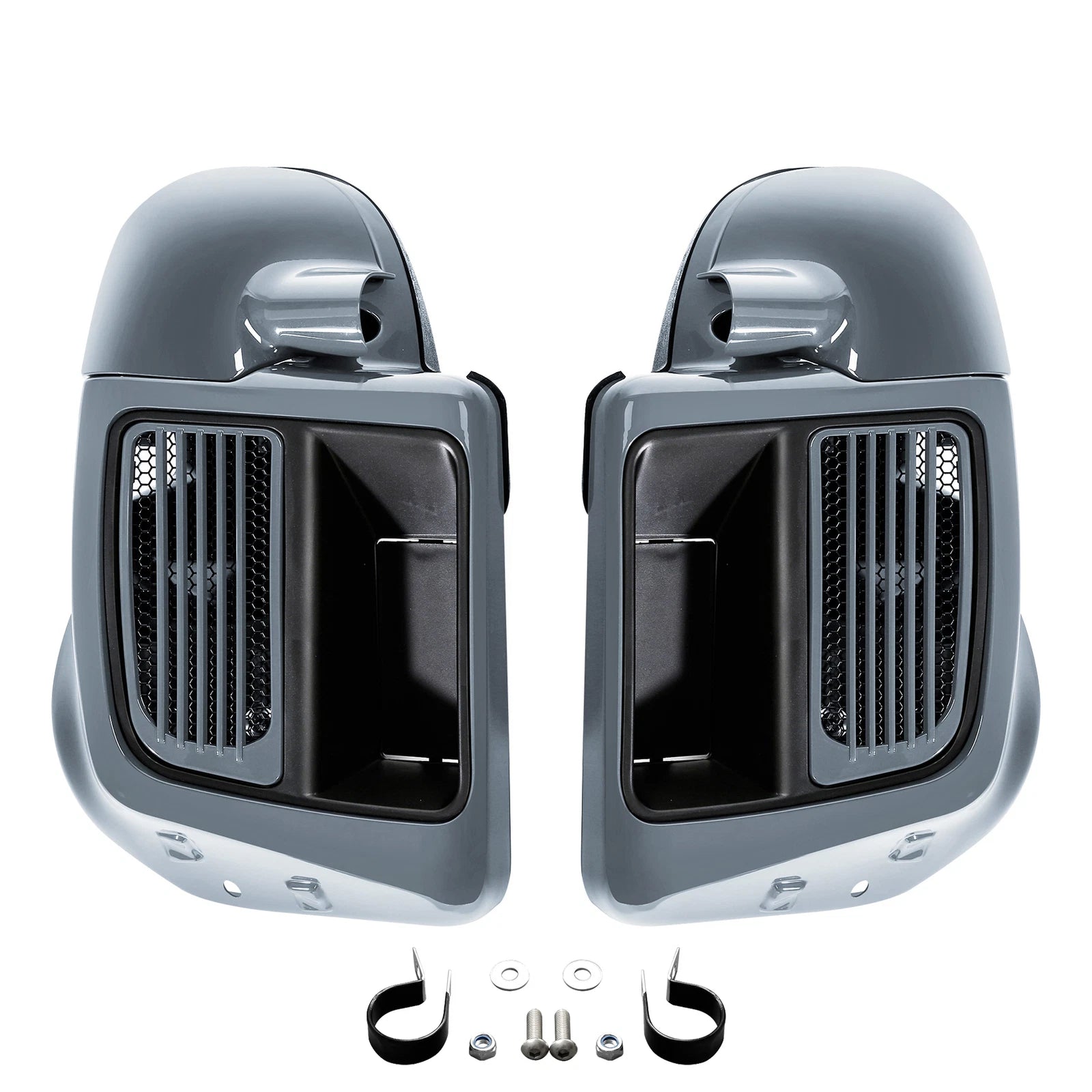 Lower Vented Fairings for Harley Touring Models (2014–2025) Gunship Gray