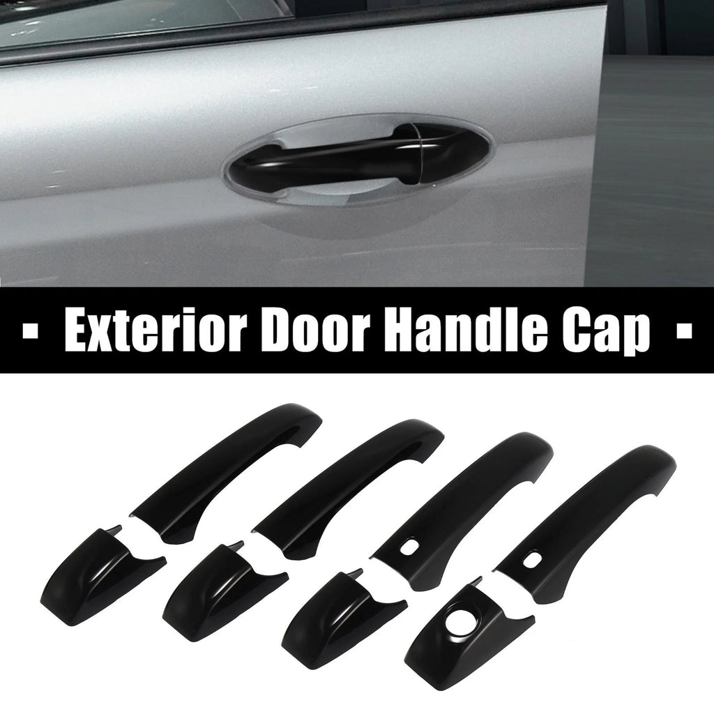 Set of 4 Door Trim Handle Covers for Jeep, Dodge, Chrysler (Glossy Black)