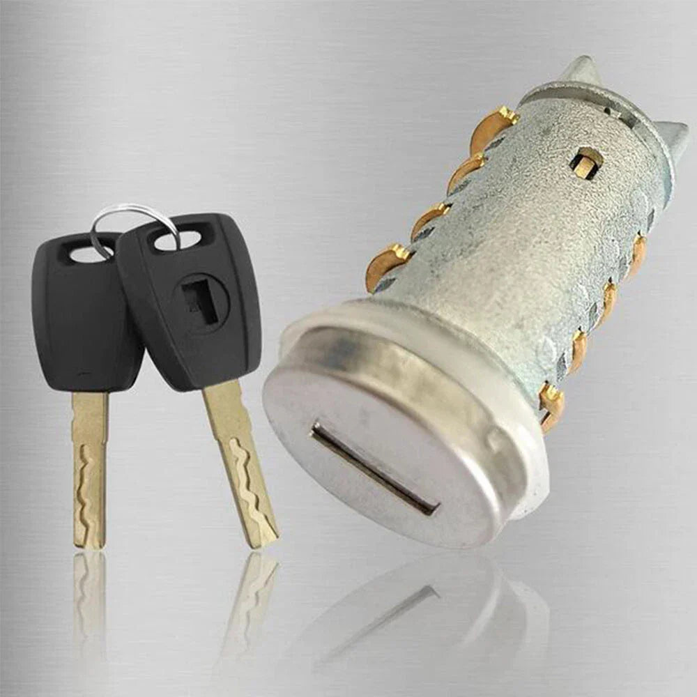 Door Lock Cylinder w/ 2 Keys for Fiat Doblo, Doblo Cargo, Panda, Punto