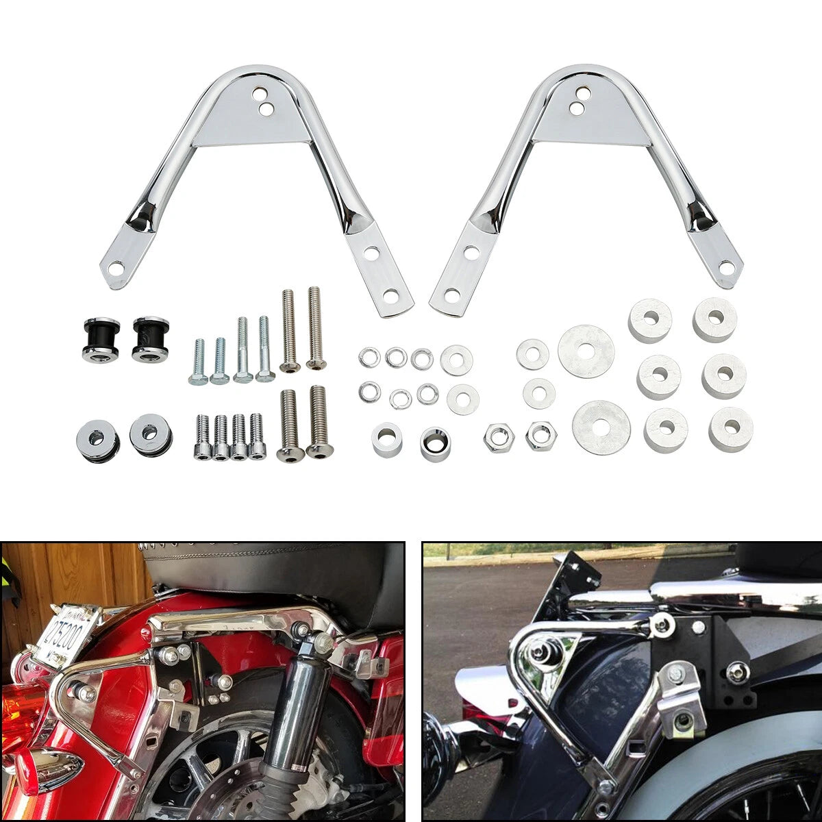 Sissy Bar Mount Rack Docking Kit for Harley Touring (1997–2008)