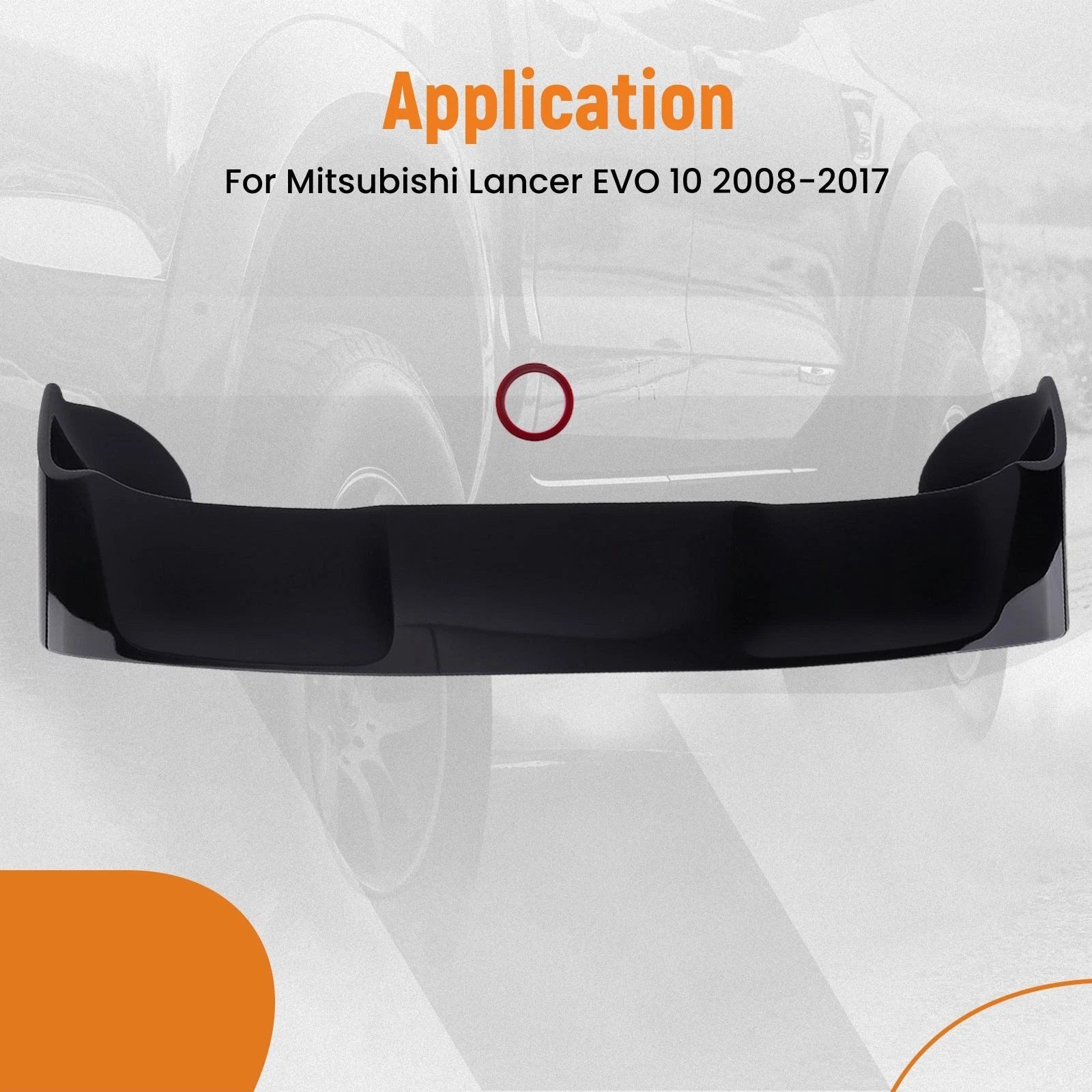 Black ABS Rear Trunk Spoiler for Mitsubishi Lancer EVO 10 (2008-2017)