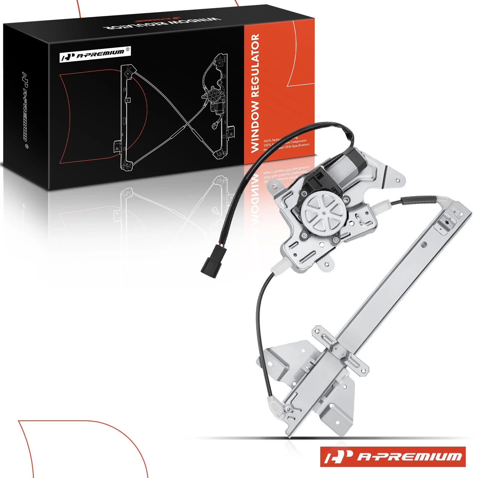 Rear Driver Side Power Window Regulator with Motor for Olds Pontiac (2000–2006)