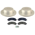 Set of 2 Bosch Rear Vented Rotors 324mm & Ceramic Brake Pads for Chevy GMC