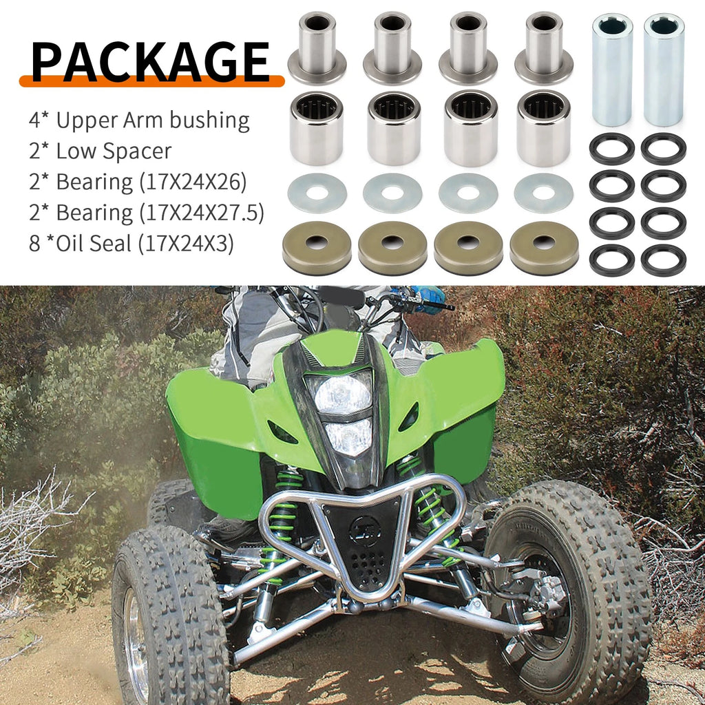 Front Upper + Lower A-Arm Bushing Oil Seal Kit for Arctic Cat 400 DVX (2004–2008)