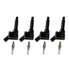 Set of 4 Ignition Coils & Iridium Spark Plugs for Volkswagen Jetta (2016–2019)
