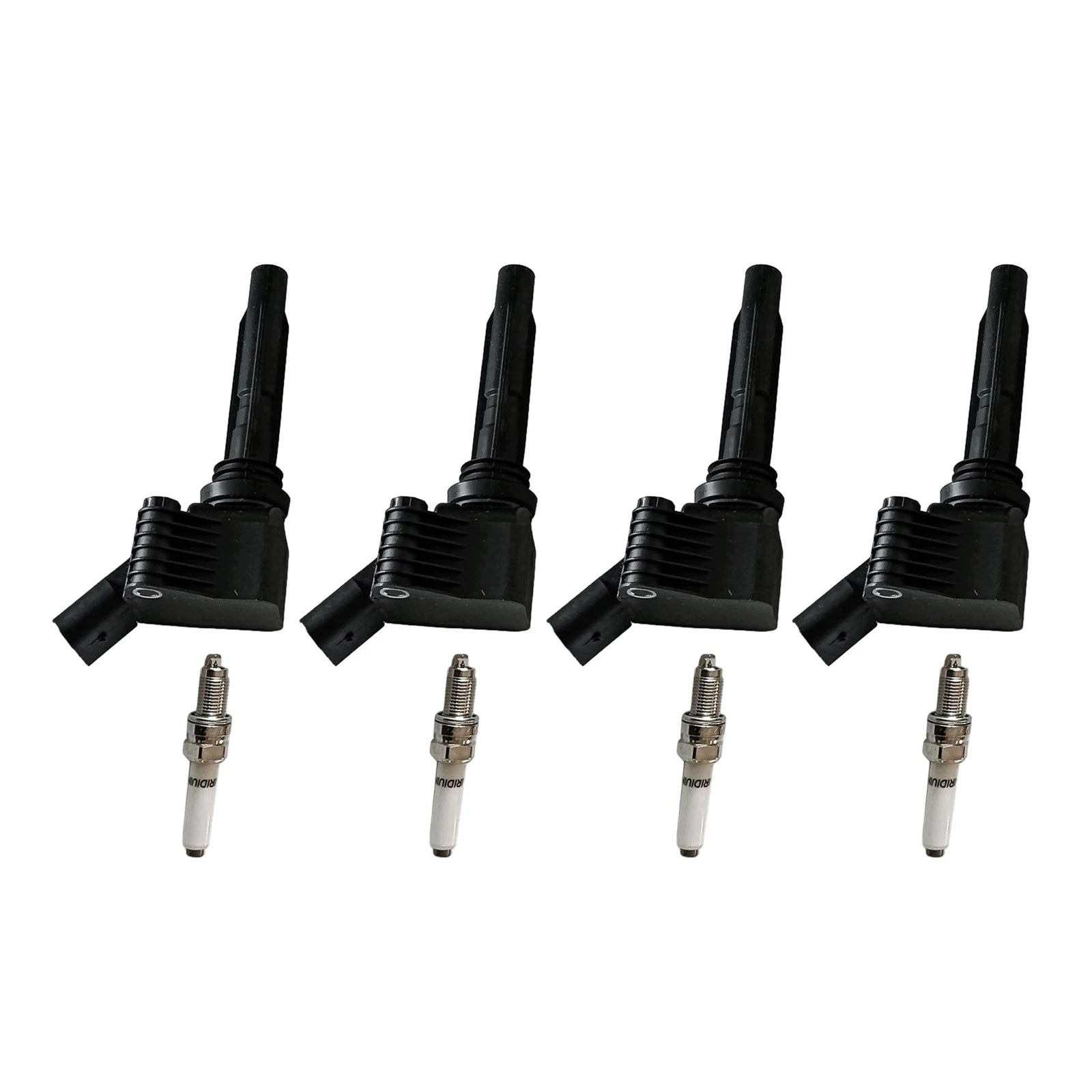 Set of 4 Ignition Coils & Iridium Spark Plugs for Volkswagen Jetta (2016–2019)