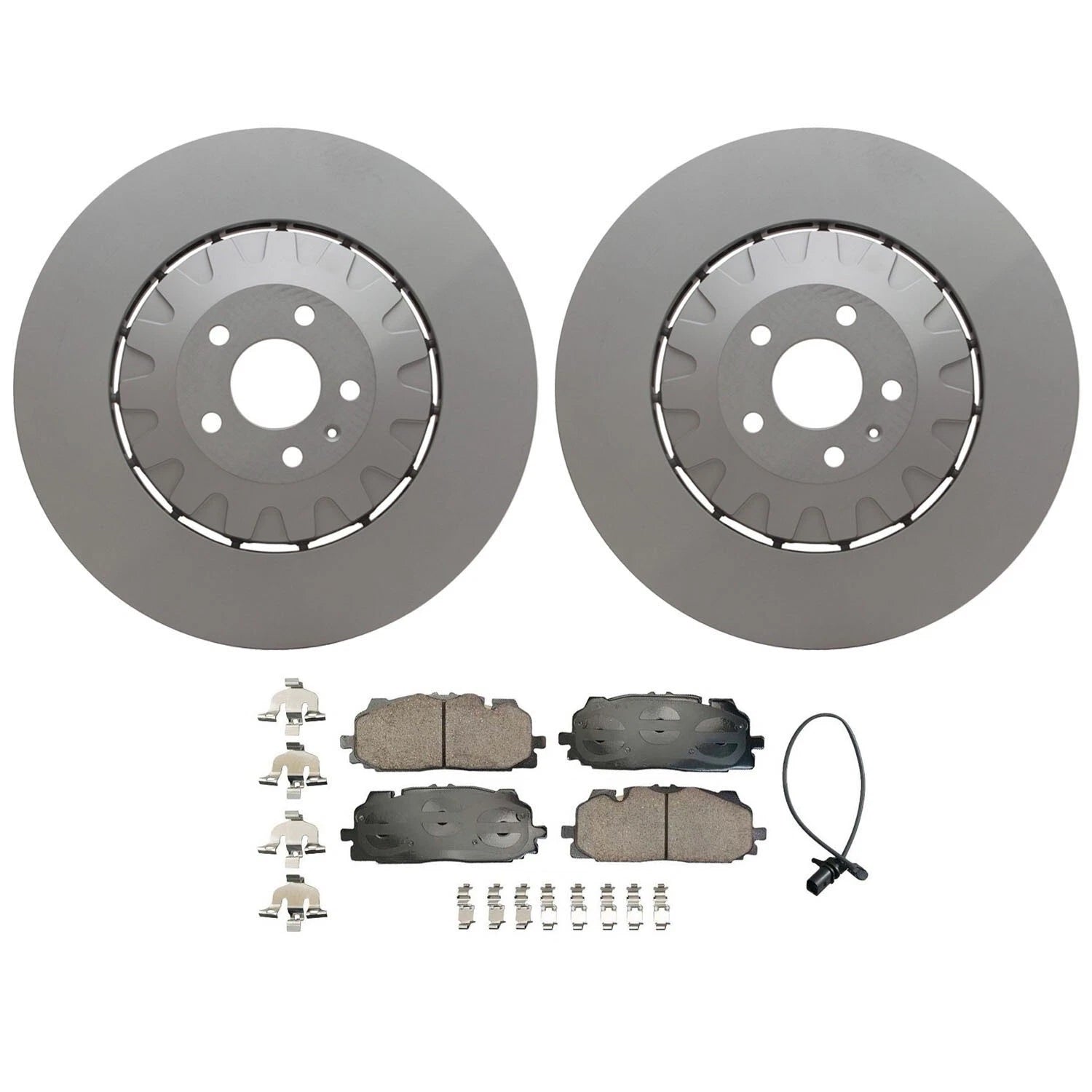 Front Brake Kit 400mm Rotors & Akebono Pads for Audi A6 A8 Quattro