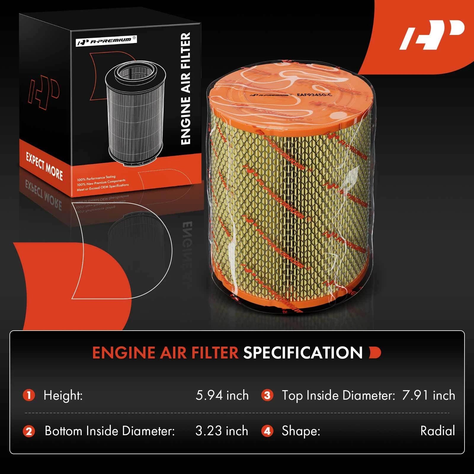 Engine Air Filter for Chevy Trailblazer GMC Envoy (2002-2009)