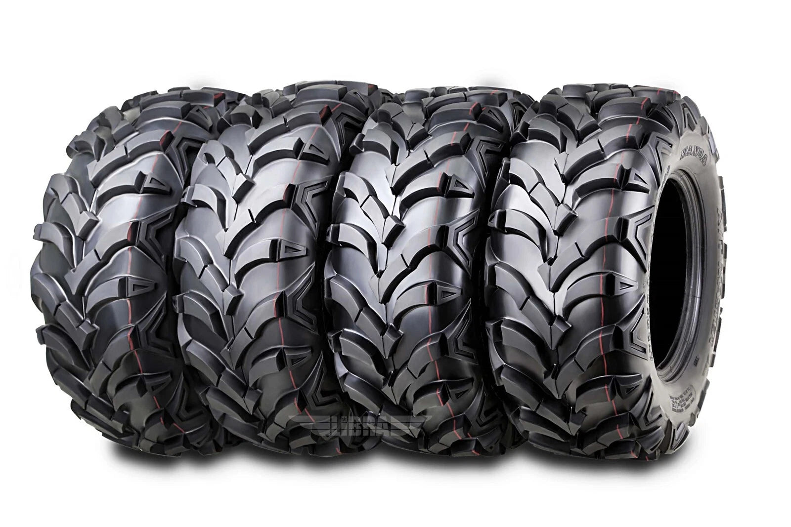 Set of 2 WANDA 8PR Solid Mud ATV Tires 27x9x14 & 27x11x14 for Arctic Cat Wildcat (2013–2019)