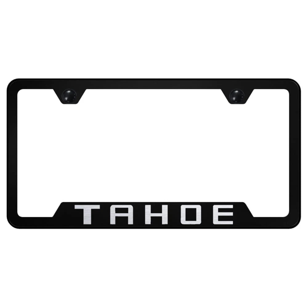 Black Cut-Out License Plate Frame - Officially Licensed for Chevrolet Tahoe