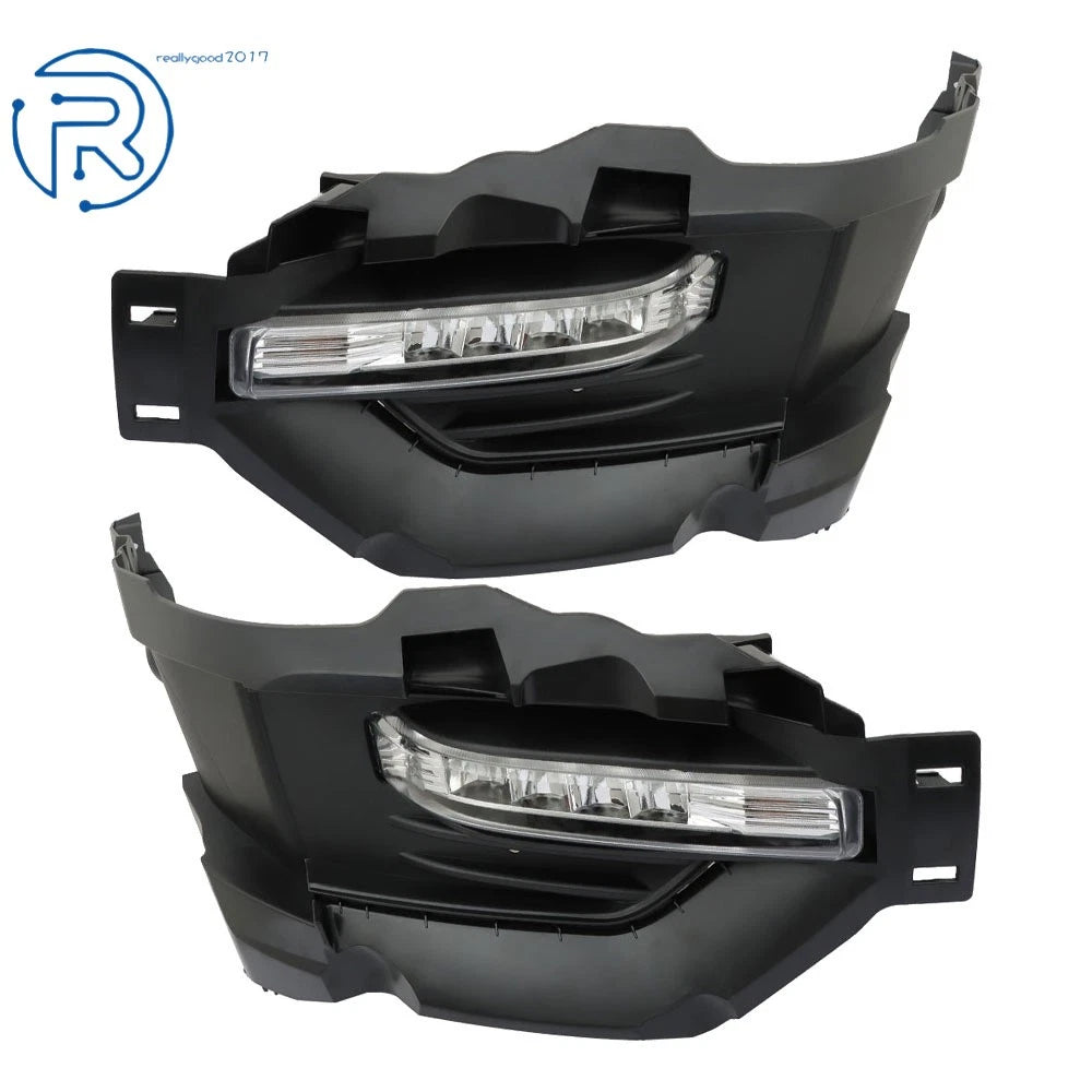 2X LED Fog Light Daytime Running Lamp with Bezel for Ford Explorer (2020-2021)