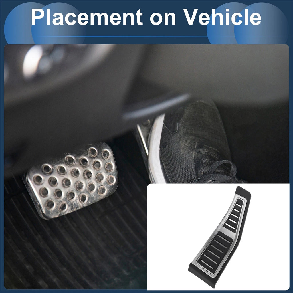 1 Pc Footrest Pedals Cover for Audi Q7 (2015–2024) Silver Tone