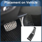 1 Pc Footrest Pedals Cover for Audi Q7 (2015–2024) Silver Tone